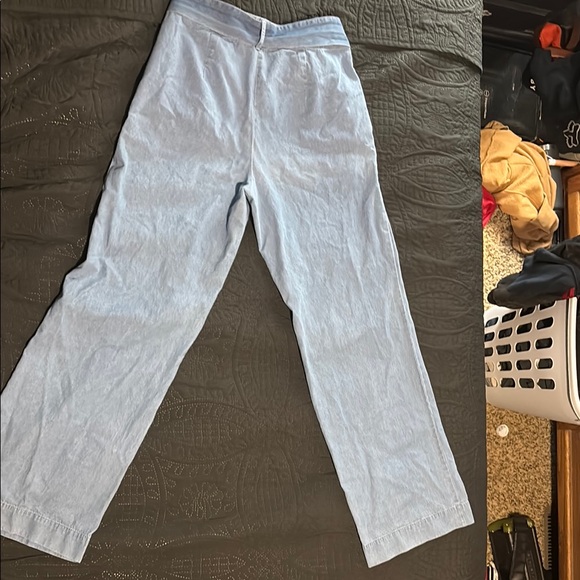 Draper James Light Blue Chinos with Tie Waist - Picture 3 of 4